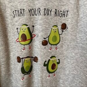 FB Sister Avocado Start Your Day Right Sweatshirt Size XL NWT